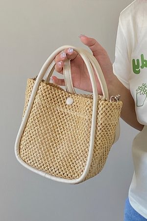 Women's Spring Summer Small Bucket Bag - Niche Design Shoulder Crossbody Handbag with Matching Mother Bag