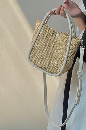 Women's Spring Summer Small Bucket Bag - Niche Design Shoulder Crossbody Handbag with Matching Mother Bag