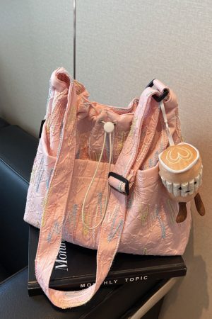 Women's Summer Canvas Tote Bag, Versatile Commuter Crossbody with Large Capacity, Casual Style for Students and Everyday Use