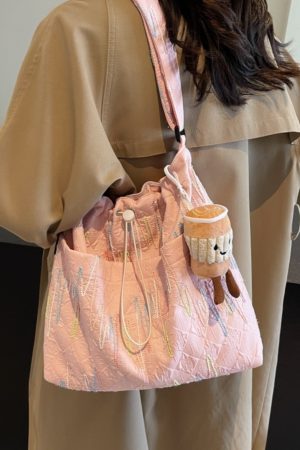 Women's Summer Canvas Tote Bag, Versatile Commuter Crossbody with Large Capacity, Casual Style for Students and Everyday Use