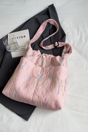 Women's Summer Canvas Tote Bag, Versatile Commuter Crossbody with Large Capacity, Casual Style for Students and Everyday Use