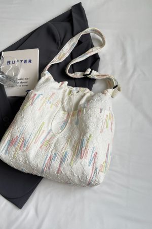 Women's Summer Canvas Tote Bag, Versatile Commuter Crossbody with Large Capacity, Casual Style for Students and Everyday Use