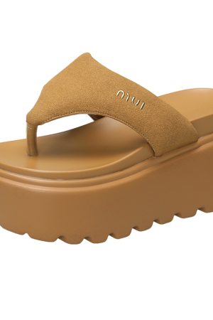 Women's Summer Height-Increasing Thick-Soled Flip-Flops - 2025 Cool Beach Slippers for Outdoor Wear