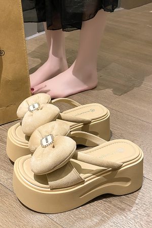 Women's Summer Platform Sandals - Thick-Soled, Elegant Height-Increasing Fairy Beach Shoes for Outdoor 2025 Style