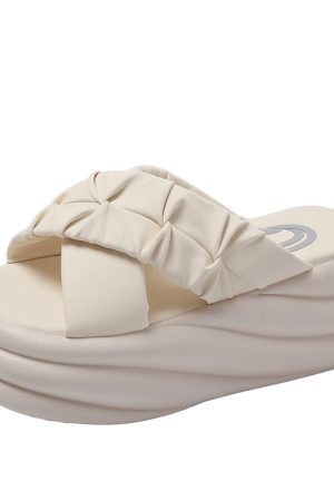 Women's Summer Platform Sandals - Trendy Thick-Soled Height-Increasing Casual Slippers for Outdoor Style 2025