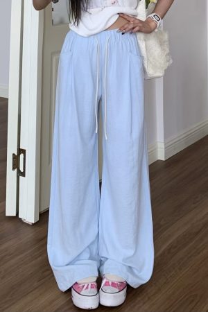 Women's Summer Wide-Leg Casual Pants - Versatile Thin Textured Milk Fiber Draped Design