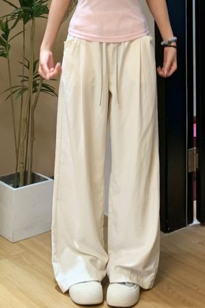 Women's Summer Wide-Leg Casual Pants - Versatile Thin Textured Milk Fiber Draped Design