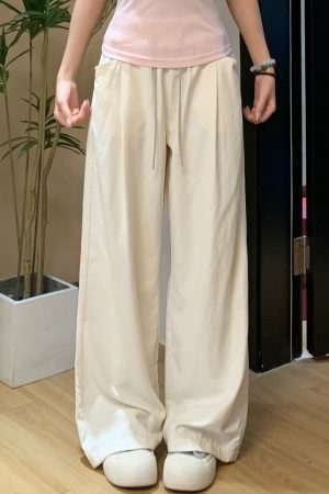 Women's Summer Wide-Leg Casual Pants - Versatile Thin Textured Milk Fiber Draped Design