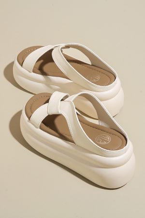 Women's Thick-Soled Platform Sandals - 2025 Summer Style High-Heeled Casual Flip-Flops for Beach Fashion