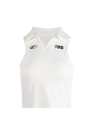 Women's V-Neck Sleeveless Tennis Vest & Skirt Set - Circle Design Sports Fitness Outfit, Perfect for Activewear and Athleisure