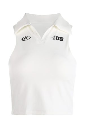 Women's V-Neck Sleeveless Tennis Vest & Skirt Set - Circle Design Sports Fitness Outfit, Perfect for Activewear and Athleisure