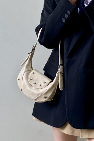 Womenâ€™s Versatile Saddle Bag - Chic Handheld, Shoulder & Crossbody Design for Spring/Summer - Perfect Small Bag for Young Girls