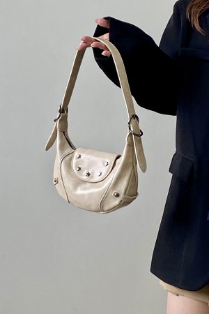 Womenâ€™s Versatile Saddle Bag - Chic Handheld, Shoulder & Crossbody Design for Spring/Summer - Perfect Small Bag for Young Girls
