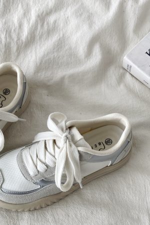 Women's Versatile White Sneakers - Chic Spring 2025 Casual Sports Shoes for Students, Trendy & Comfortable