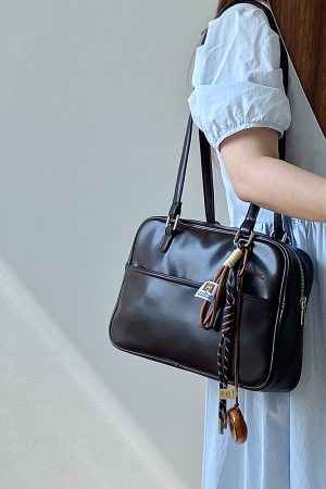 Women's Vintage Multi-Functional Large Capacity Briefcase Shoulder Bag - Korean Style Fashion Backpack for 2025