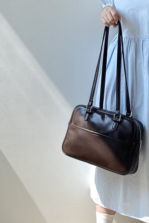 Women's Vintage Multi-Functional Large Capacity Briefcase Shoulder Bag - Korean Style Fashion Backpack for 2025