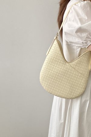 Women's Woven Handheld Underarm Bag - High-End Spring/Summer Crossbody Bag with Niche Design