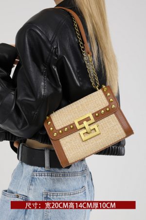 Womenâ€™s Woven Shoulder Bag - Casual Large Capacity for Spring/Summer 2025 Fashion