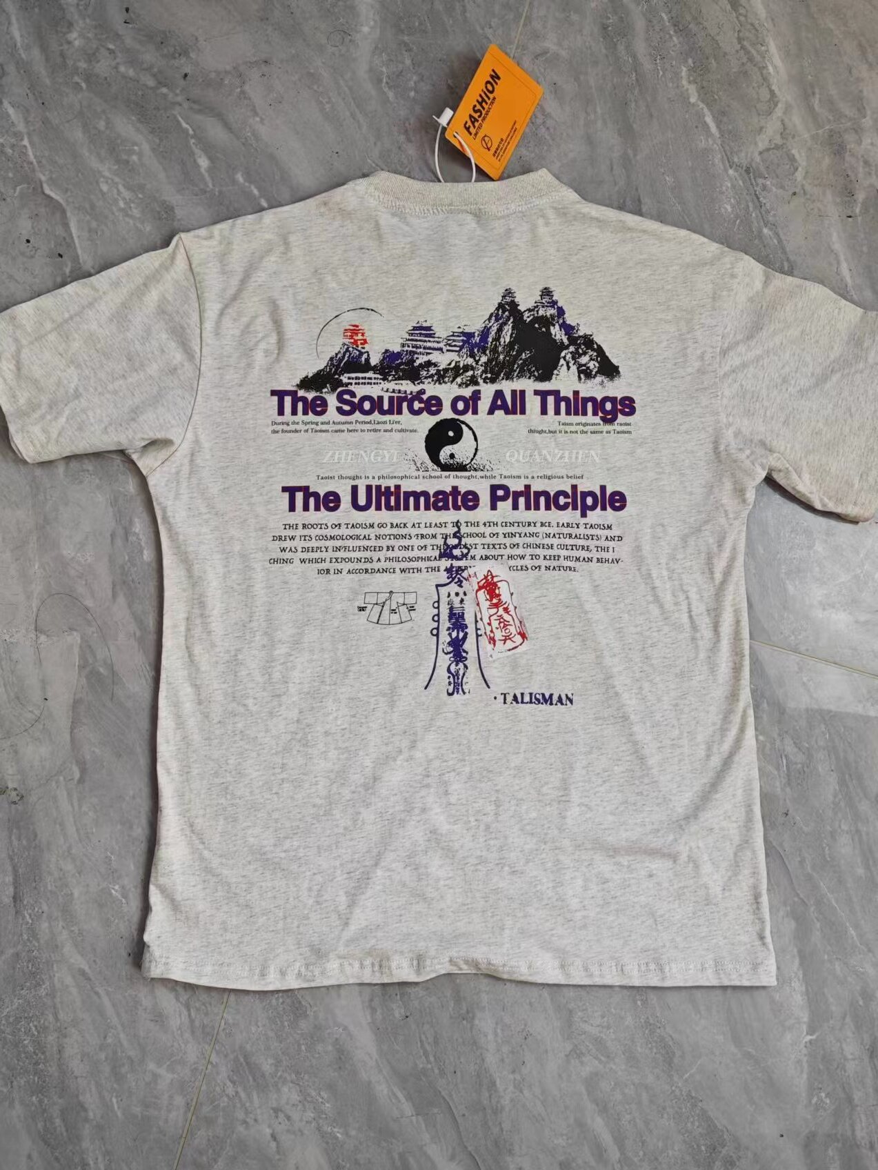 Wudang Mountain Printed Couple Short-Sleeve T-Shirt for Women - Loose Fit, Chinese Style Fashion, Trendy Casual Top Wudang Mountain Printed Couple Short-Sleeve T-Shirt for Women - Loose Fit, Chinese Style Fashion, Trendy Casual Top