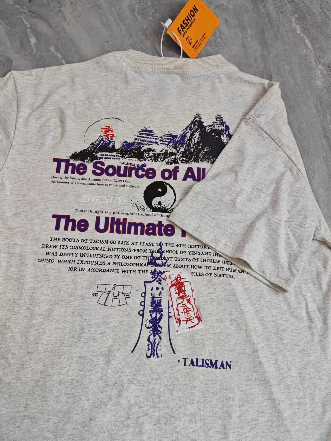 Wudang Mountain Printed Couple Short-Sleeve T-Shirt for Women - Loose Fit, Chinese Style Fashion, Trendy Casual Top Wudang Mountain Printed Couple Short-Sleeve T-Shirt for Women - Loose Fit, Chinese Style Fashion, Trendy Casual Top