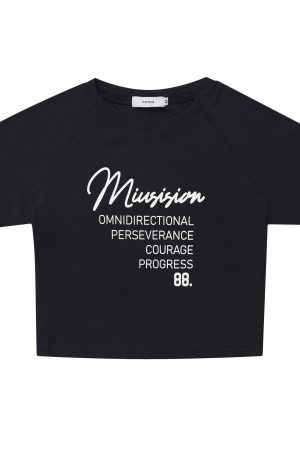 Y2K American Style Shoulder Crop Top for Women - Slim Fit, Short Sleeves, Waist Exposure, Summer Letter Design