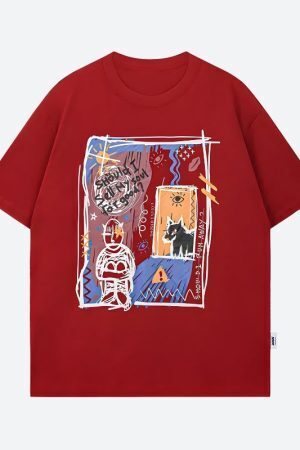 Abstract Sketch Graphic Tee