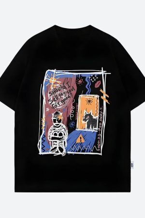 Abstract Sketch Graphic Tee