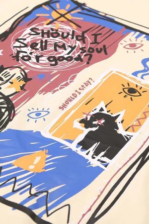 Abstract Sketch Graphic Tee