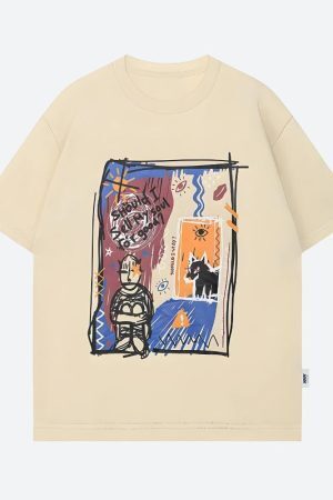Abstract Sketch Graphic Tee