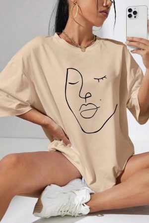 Abstract Woman Face Tee