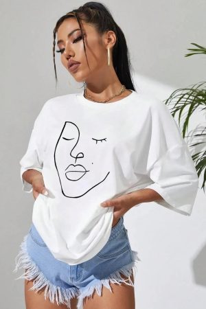 Abstract Woman Face Tee