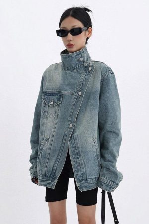 Acubi Asymmetrical Denim Jacket