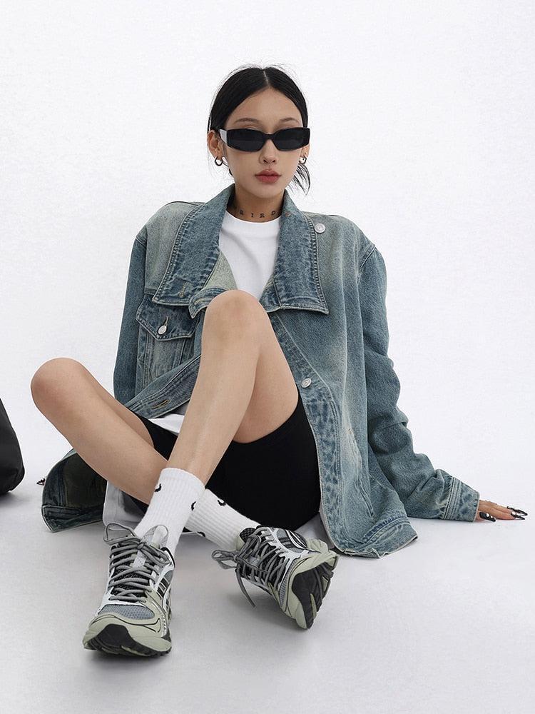 Acubi Asymmetrical Denim Jacket Acubi Asymmetrical Denim Jacket