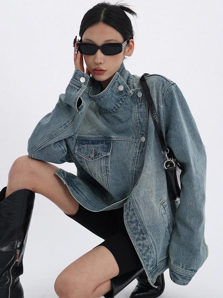 Acubi Asymmetrical Denim Jacket Acubi Asymmetrical Denim Jacket