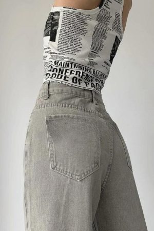 Acubi Straight Leg Gray Jeans