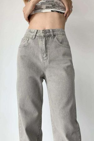 Acubi Straight Leg Gray Jeans