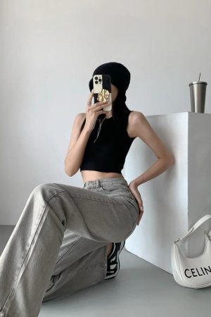 Acubi Straight Leg Gray Jeans