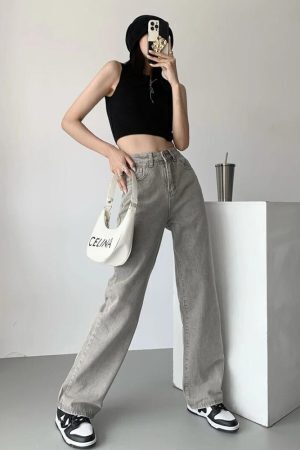 Acubi Straight Leg Gray Jeans