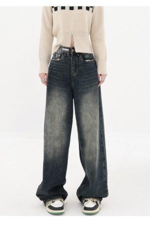 Acubi Wide Leg Dark Jeans