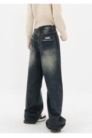 Acubi Wide Leg Dark Jeans