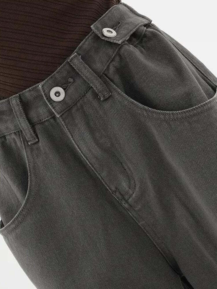 Adjustable Waist Baggy Denim Jeans Adjustable Waist Baggy Denim Jeans