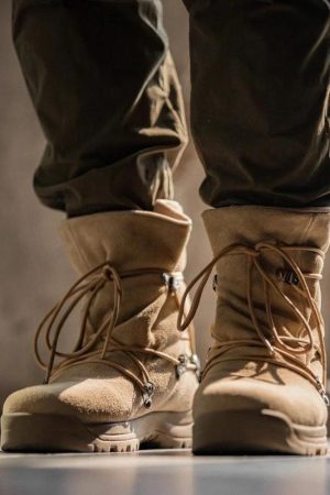 Army Style Lace Up Hiking Boots
