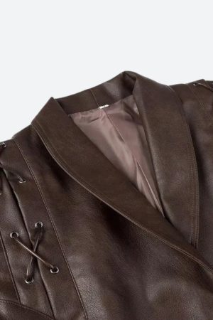 Asymmetric Faux Leather Jacket