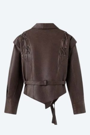 Asymmetric Faux Leather Jacket