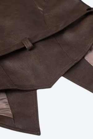 Asymmetric Faux Leather Jacket