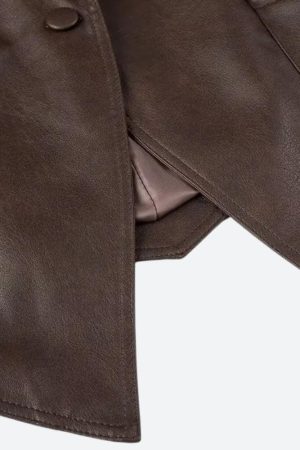 Asymmetric Faux Leather Jacket