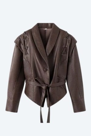 Asymmetric Faux Leather Jacket
