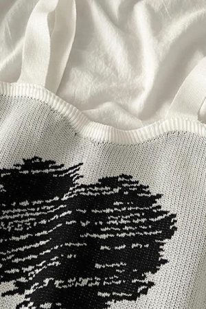 Asymmetric Heart Knitted Crop Top