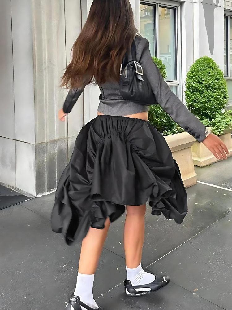 Asymmetric Ruched Mini Skirt Asymmetric Ruched Mini Skirt