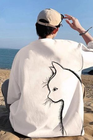 Back Printed Cat Tee